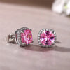 Ne'w Bright White/Yellow/Pink CZ Stud Earrings for Women Contracted Jewelry Wedding Engagement - Image 35