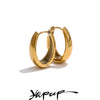 316L Stainless Steel Geometric U-Shape Hoop Earrings Gold Pvd Plated Daily Classy Jewelry Accessory - Image 1