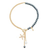 Imitation Pearl Bead Choker with Starfish Pendant - Image 2