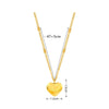 1pcs Gold-color Necklace Ms Simple Peach Heart Engraved Love Collarbone Chain Holiday Gifts - Image 6
