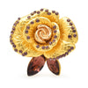 Charming Flower Brooches Pins Women Unisex 2-color Enamel Rhinestone Plants Party Office Brooch Jewelry Gifts - Image 1