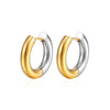 Classic Stainless Steel Hoop Earrings For Women Gold Silver Color Simple Smooth Round Ear Rings Daily Wearing Jewelry Gift - Image 2