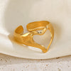 Stainless Steel Lava Irregular Hollow Ring for Women Metal Texture Daily Simple Stylish Golden Rings Jewelry - Image 16