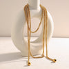 Creative Multipile Layers Square Pearl Necklace Gold Plated Stainless Steel Women Party Statement Jewerly - Image 4