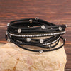 Star Shaped Stackable Multilayer Leather Bracelet for Women Black Wrapped Chain Bangle Daily Jewelry Gift - Image 4