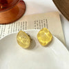 Retro Irregular Diamond Crystal Clip on Earrings Personality Simple Candy Color Ripple Ear Clips for Non Pierced Women - Image 7