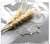 Stainless Steel Link Bracelet with Cubic Zirconia Charms in Gold-Tone or Silver-Tone - Image 9