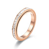 Stainless Steel Rotatable Ring with Small Square Diamond Niche Decompression Design Selling Accessory - Image 7