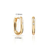 Silver Geometric Minimalist Square Hoop Earring for Women Small Circle Huggies Zircon Ear Buckles Jewelry - Image 2