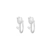 Tulip Flower Stud Earrings for Women Girls Simple Sweet Silver Color Earring Romantic Jewelry Party Gifts - Image 6