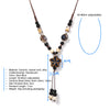 Handwoven Ceramic Star Pendant Necklace with Adjustable Cord - Image 4