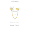 1PC Horse Eye Octagonal Star Moon Blue Zircon Tassel Chain Earring For Women Silver Classic Earring - Image 2