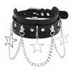 1Pc Harajuku Gothic Spike Rivet Star Necklaces Collares Hip Hop Rock Black Bowknot PU Lace Leather Sexy Y2K Girl Choker Jewelry - Image 23
