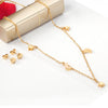 Flower Rose Jewelry Sets For Women Fairy Moon Stars Pineapple Pendant Necklace Earrings Romantic Office Accessories - Image 5
