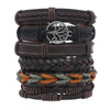 Bracelet Viking Bracelet For Men Hand Bracelets Woven Skull Hand Jewelry Adjustable Leather Set viking man bracelet - Image 7