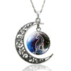 12 Constellation Necklace Zodiac Signs Cabochon Glass Crescent Moon Pendant Clavicle chain Necklace Birthday Gifts for Women - Image 8