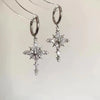 Shiny Rhinestone Zircon Cross Earrings For Women Korean Stainless Steel Earring Daily Birthday Party Y2K Jewelry Gifts - Image 7