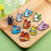 9Pcs Anime Eevee Elf Monsters Enamel Pins Set Animals Brooches Women's Lapel Pins Holiday Gift Jewelry - Image 4