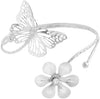 Upper Arm Bracelet Band Cuff Bangle Coil Bracelet Butterfly Flower Gold Armband Adjustable Boho Coil Swirl Armlet ArmBand - Image 5