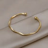 Twisted Open Cuff Bangle in Gold-Tone - Image 16