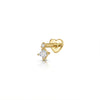 Silver Zircon Stud Earrings 1PC Eight pointed star Women Gold/Silver Heart Flat back piercing Jewelry Gift - Image 22