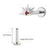 Titanium CZ Starburst Stud Earring 16G Sunrise Helix Stud Tragus Cartilage Labret Monroe Piercing Jewelry - Image 8