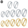 Eight-Pair Oversized Hoop Earring Set in Gold-Tone or Silver-Tone - Image 1