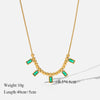 316L Stainless Steel Geometric Pendant Necklace with Colorful Crystal Accents - Image 28