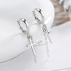 Small Hoop Earrings Smooth Tiny Huggies With Hollow Cross Star Pendants Female Dangle Earring Cute Piercing Earring Gifts - Image 7