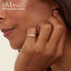 Stainless Steel Tail Ring Simple Style Croissant Grainring Classic Couple for Women Jewelry US5/6/7/8 - Image 1