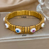 Greatera Five Colorful Eye Personality Elastic Bracelets European American Stainless Steel Cool Women's Bangle - Image 8