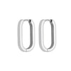 Unisex Stainless Steel Rectangular Hoop Earrings for Men Women Punk Rock Triangle Huggie Earrings Piercing Jewelry Gifts - Image 19