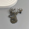 design hollow sika deer gold-plated stainless steel brooch, and pin, suit accessories - Image 6