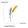 Crystal Ear of Wheat Brooches For Women Men Beautiful Rhinestone Plant Brooch Pin Casual Party Accessories Jewelry Gift - Image 2