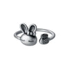 Retro Purse Rabbit Female Lovely Sweet Chinese Zodiac Animal Silver Opening Rings - Image 5