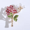 Enamel Hydrangea Brooches for Women Unisex Pearl Flower Pin Plant Lapel Pins Office Party Friend Gifts Jewelry Accessories - Image 13