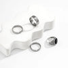 4Pcs Retro Simple Stackable Stainless Steel Wide Ring Men's Gothic Pattern Metal Finger Ring Hip Hop Casual Jewelry - Image 6