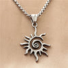 Creative Sun Flame Pendant Necklace Punk Hip Hop Retro Hipster Men's Hollowed Out Stainless Steel Necklace Jewelry Gift - Image 12