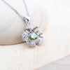 Bridal Silver Round Olive Zircon Jewelry Sets Rings Bracelets Pendant Earrings Necklace Set For Women Wedding Jewellery - Image 4
