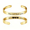 This Too Shall Pass Mantra Cuff Bracelet Hidden Message Motivational Jewelry Gifts Cuff Bracelet Gifts for Women - Image 3