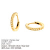 Stainless Steel Birthstone Earrings Minimalist Huggie Hoop Earrings For Women Unisex earrings for women jewelry - Image 15