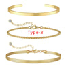 3pcs Gold Plated Stainless Bracelet Sets for Women Girls Snake Chain Cuban Link Cuff Bangle Stackable Bracelets - Image 11
