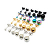 1Pair Small Round Ball Stud Earring For Women Men Stainless Steel Needle Push Back Ear Studs Simple Jewelry - Image 4