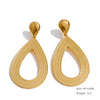 Stainless Steel Round Hollow Drop Earrings for Women Prevent Allergy Metal Daily Casual Minimalist Jewelry Gift Pvd Plated - Image 9
