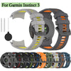 Official Silicone Strap For Garmin Instinct 3 45mm 50mm Smartwatch Bracelet Correa Two-tone Wristband For Garmin Instinct 3 Band - Image 1