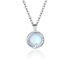 Silver Deer Round Zircon 40-75CM Necklace For Women Wedding Engagement Charm Moonstone Pendant Jewelry - Image 3