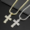 Hip Hop Cross Pendant Necklace Men 4mm Rhinestone Tennis Chain Iced Sparkling Necklace Women Punk Jewelry Gift - Image 4
