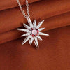 Starburst Crystal Pendant Necklace in Silver-Tone - Image 6