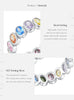 MODIAN 925 Sterling Silver Rainbow Color Cubic Zirconia Rings Luxury Wedding Engagement Rings Band For Women Jewelry