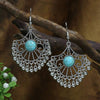39 Styles Bohemian Vintage Tibetan Silver Geometric Drop Earrings For Women Ethnic Blue Stone Tassel Dangle Earrings Jewelry - Image 4